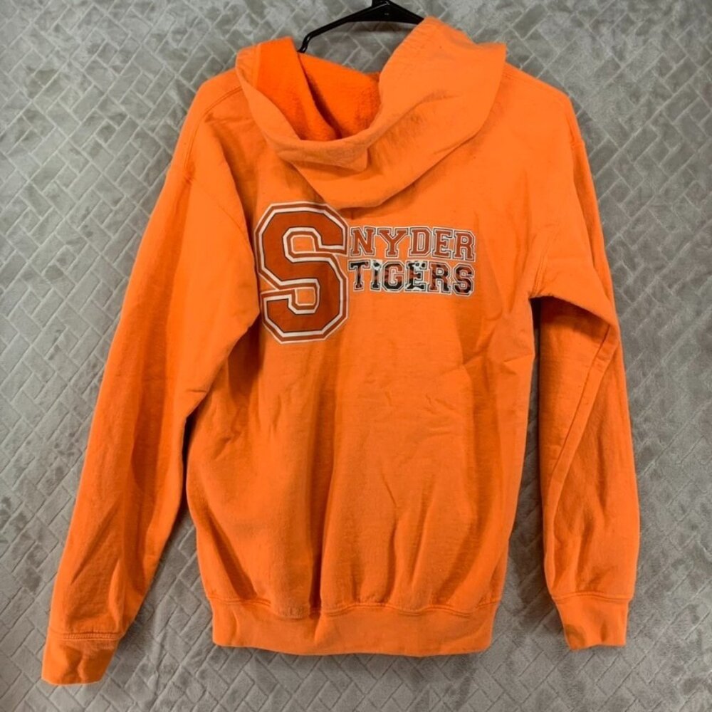 Snyder Tigers Adult Small Team Hoodie Sweatshirt Orange Jersey City Zip Up - Picture 12 of 15